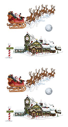 Beistle Santa's Sleigh and Workshop Props 8"-62", Pack of 8, Multicolored