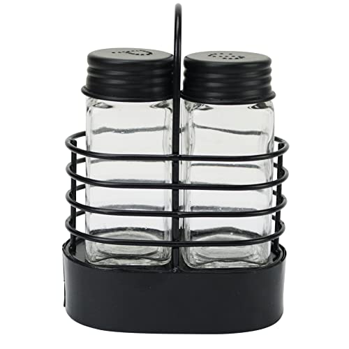 Boston Warehouse Black Wire Salt & Pepper Shaker Set