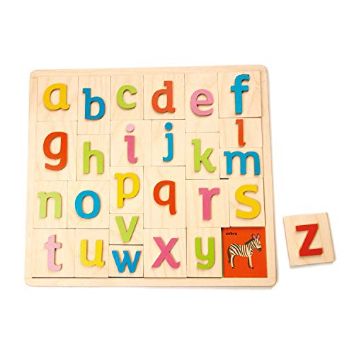 Tender Leaf Toys - Wooden Alphabet Pictures - Colorful Animals Display, Engaging Preschoolers, - Language Building Tool for Age 18m+