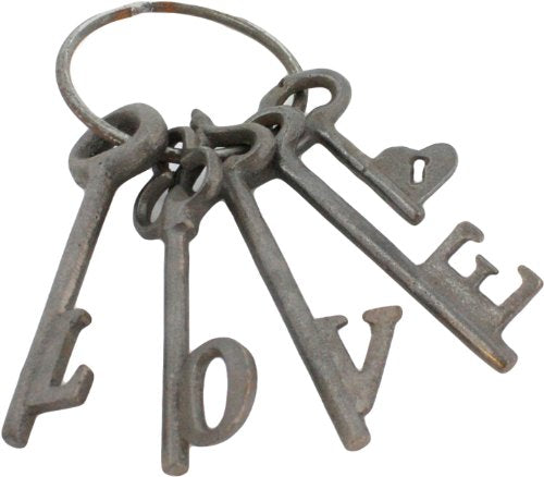 HomArt Cast Iron Love Keys, Natural