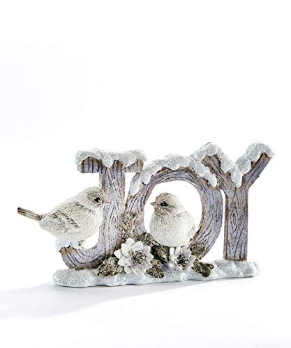 Giftcraft 664270 Christmas Joy Figurine with Birds, 3.4-inch High