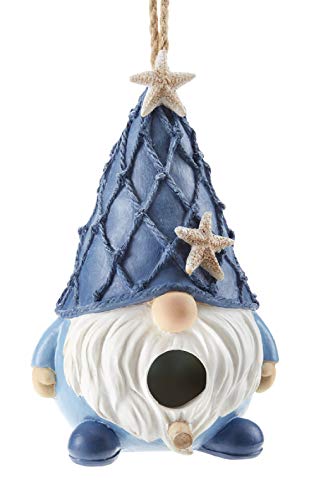 Delton 4353-2 Coastal Gnome Bird House, 9-inch Height, Resin