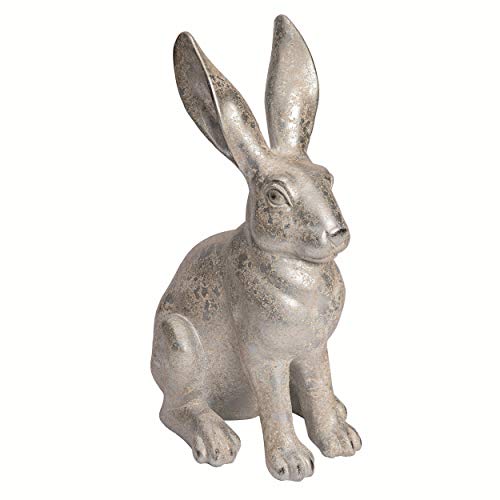 Transpac A5723 Resin Elegant Silver Rabbit Figurine