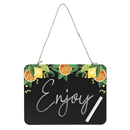 Unique Industries Unique 16451 Plastic Chalkboard Sign-Citrus Fruit Summer Party-1 Count (Pack of 1), Multicolour