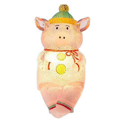 Ganz Cold Weather Pig 2.5 x 5 Inch Acrylic Electric Wall Plug-In Night Light