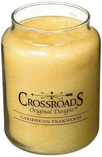 Crossroads Caribbean Teakwood Jar Candle, 26 oz