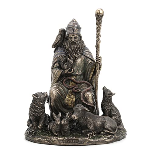 Unicorn Studio Veles The Slavic God of Cattle and Underworld Cold Cast Resin Antique Bronze Finish Statue