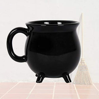 Pacific Trading Witch's Brew Black Cauldron Coffee Mug 12 fl oz Ceramic Drinkware Halloween Decor Tabletop