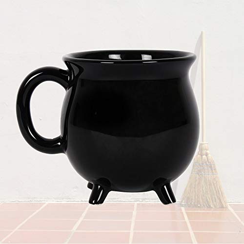 Pacific Trading Witch's Brew Black Cauldron Coffee Mug 12 fl oz Ceramic Drinkware Halloween Decor Tabletop