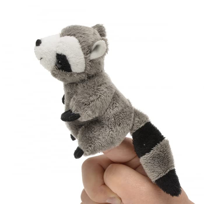 Unipak 1199RA Raccoon Plush Finger Puppet, 3.5-inch Height