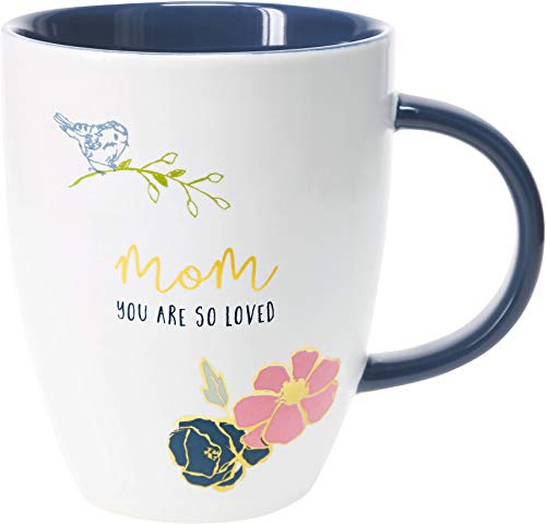 Pavilion Gift Company 28103 20 Oz Large Coffee Mug Tea Cup Mom You Are So Loved, Blue
