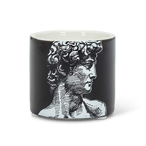 Abbott Collection  27 SM Small Apollo Planter, Black/White
