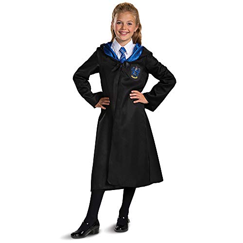 Disguise Harry Potter Ravenclaw Robe Classic Childrens Costume Accessory, Black & Blue, Medium (7-8)