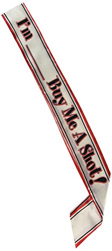 Beistle I'm Blank Buy Me A Shot Satin Sash Party Accessory (1 count) (1/Pkg)