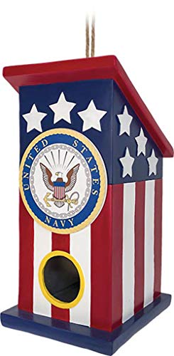 Spoontiques 10240 U.S. Navy Birdhouse, Multicolored