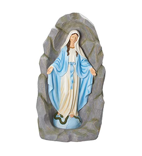 Roman Exclusive "Our Lady of Grace" Garden Grotto Statue, 3-Feet, Made of Resin Stone (Discontinued by Manufacturer)