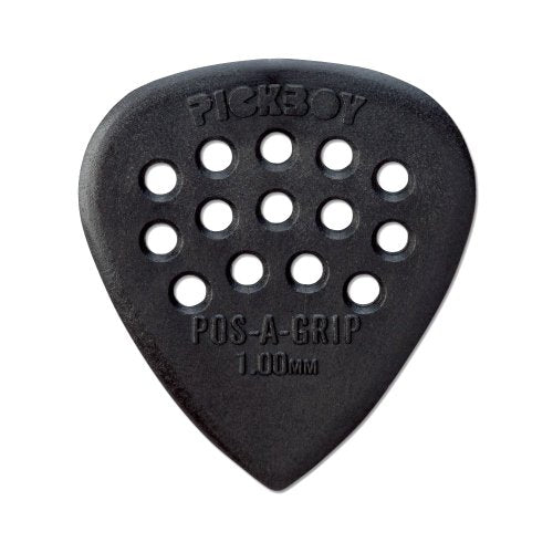 Osiamo Pickboy PB37P100 Pos-A-Grip Guitar Picks, Black, Carbon/Nylon, 10 Picks