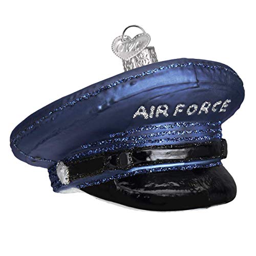 Old World Christmas AIR Force Cap Ornament, Blue