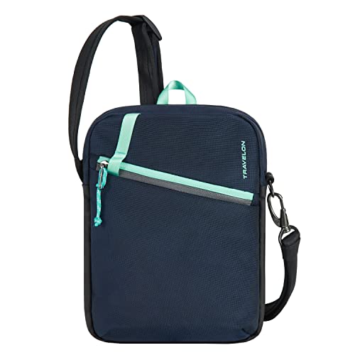 Travelon Greenlander Anti-Theft Small Crossbody, Galaxy Blue, 7.5" W x 10.5" H x 2.75" D