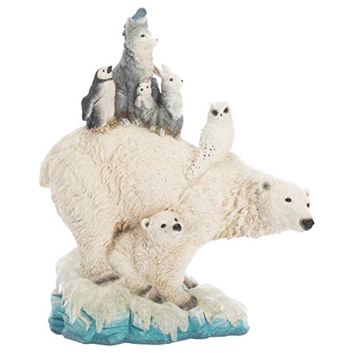 Roman Polar Animals Pile Figurine, 8.75 Inches Height