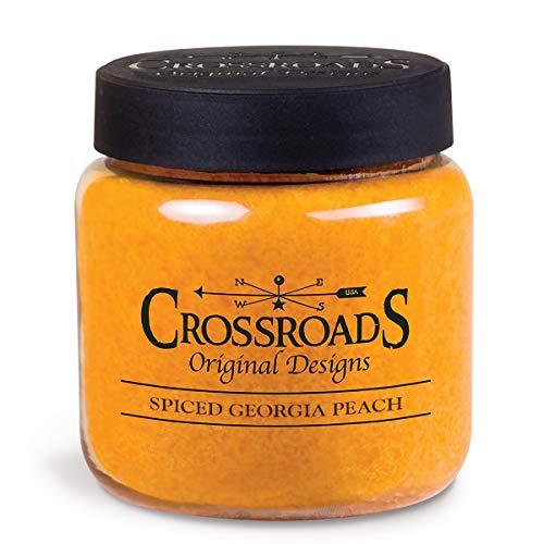 Crossroads Candles 16 Ounce Jar - Spiced Georgia Peach