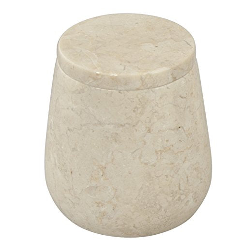 Creative Home Champagne Marble Dalton Collection Cotton Ball Holder