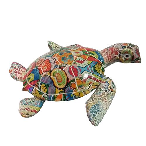 Beachcombers B22757 Large Resin Tile Turtle Figurine, 7.68-inch Length