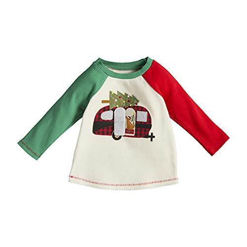 Mud Pie Alpine Holiday Christmas Long Sleeve Tee, Large
