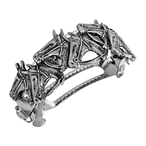1928 Jewelry Women's Racing Horses Ponytail Barrette Clip