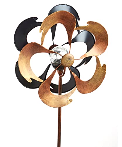 Giftcraft 716075 Solar Light Wind Spinner, 59 inch, Metal