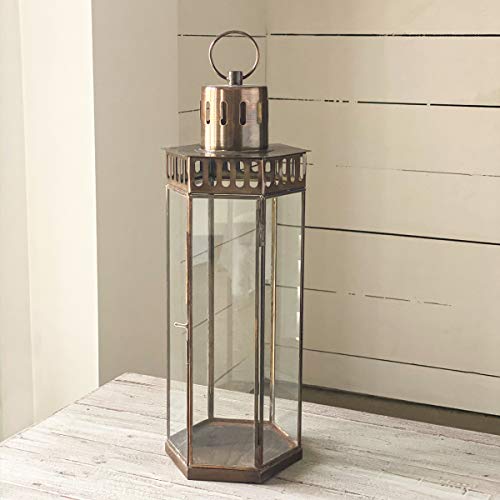 Park Hill Collection ELM06009 Porch Lantern, 18-inch Height, Steel and Glass (Medium)