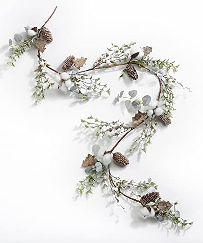 Giftcraft 681672 Christmas Pine Cone and Tree Garland, 59.05 inch, Plastic and Iron Wire