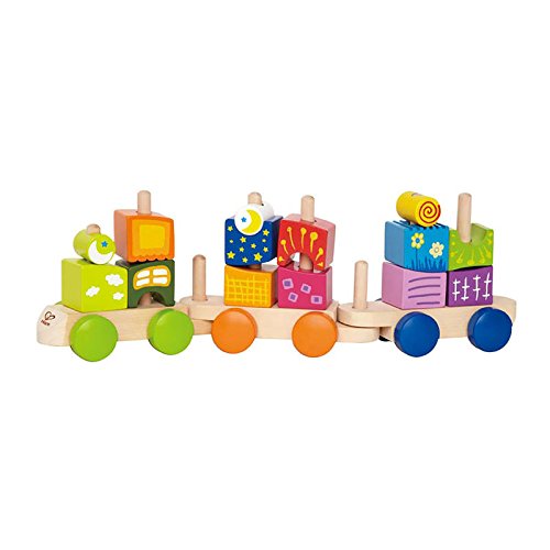 Hape Fantasia Building Blocks Toddler Push and Pull Train Set