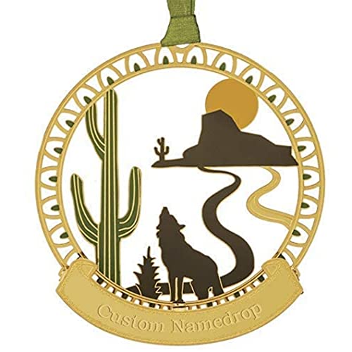 Beacon Design Banner Namedrop Desert Coyote & Moon Ornament