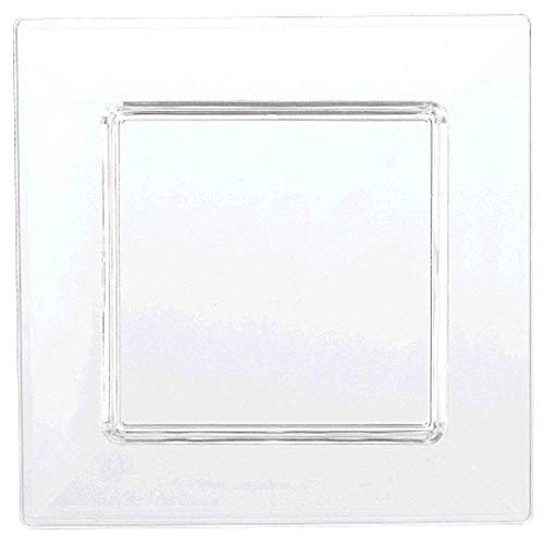 Amscan 438900.86 Tableware Square Plastic Plates, 40 pcs -3 in (7.62cm), Clear