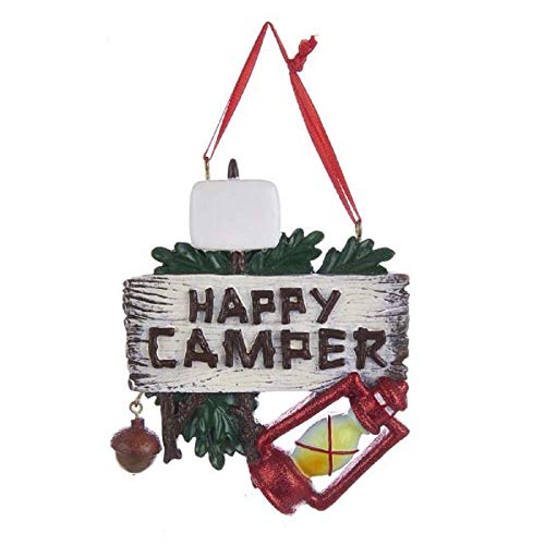 Kurt Adler Happy Camper Sign Ornament for Personalization