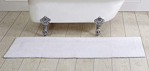 Better Trends Lux Collection is Ultra Soft Plush and Absorbent Tufted Bath Mat Rug 100 Percent Cotton in Vibrant Colors, 20" x 60", White