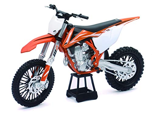 New Ray Toys KTM 450 SX-F Dirt Bike Orange and White Motorcycle Model 1/10 57943