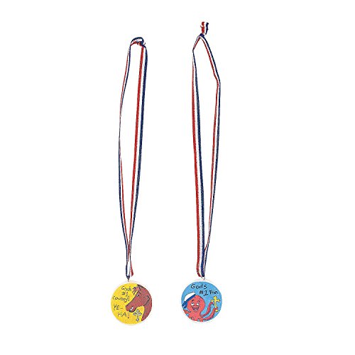 Fun Express DIY Medals - Makes 24 Design Your Own Awards - Kids do it Yourself Crafts