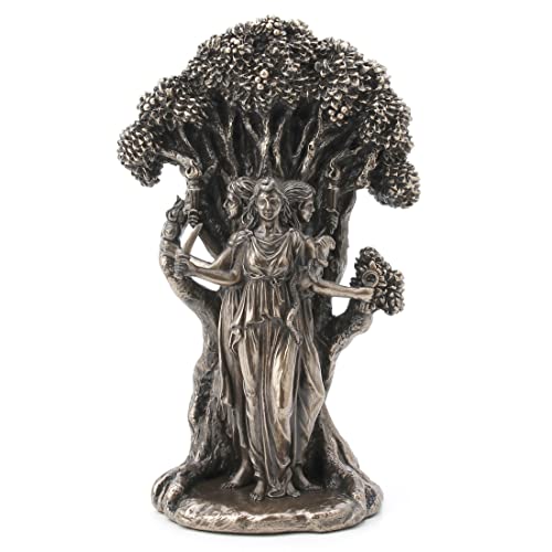 Unicorn Studio Veronese Design 7 1/4" Triple Moon Goddess Hecate Resin Statue Antique Bronze Finish