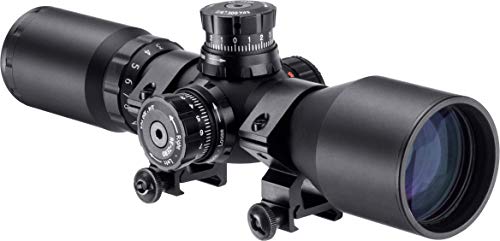 Barska AC13268 Contour Scope 3-9x42 Illuminated Trace MOA Reticle with Rings, Black, One Size