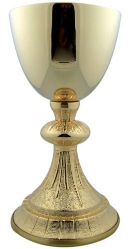Creative Brands Gold Gild Catholic Christian Chalice Chapel Goblet Cup and Paten Church