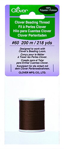 Clover 9914 Beading Thread, 60/218-Yard, Brown