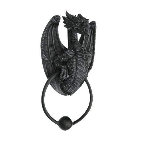 Pacific Trading Giftware 7 Inch Dragon Gargoyle Bust Resin Door Knocker Statue Figurine