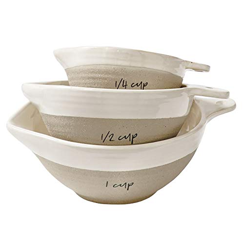 Mud Pie Stoneware Measuring Bowls Set, Stoneware