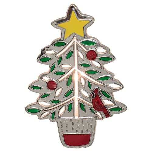 Ganz CX177130 Christmas Tree with Cardinal Night Light, 4-inch Height