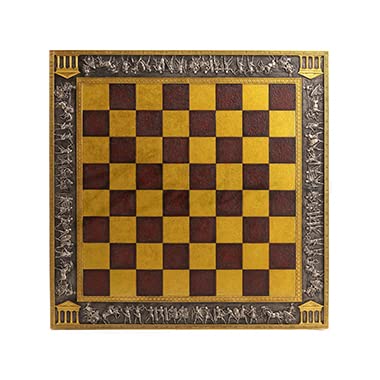 Unicorn Studio Veronese Design 17.5 x 17.5 Inch Regal Conquest Resin Chess Board for 3 Inch Chess Pieces