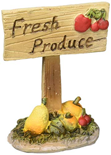 Midwest Design Touch of Nature 55802 Fairy Garden Fresh Produce Sign, 2.5"