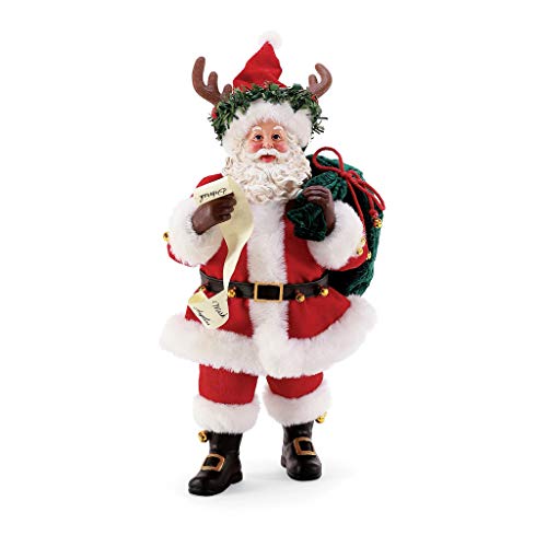 Department 56 Christmas Traditions Santa Reindeer Figurine, 11 Inch, Multicolor