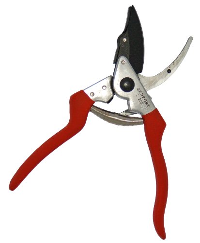 Zenport Z202 Heavy Duty Pruner, Cut-n-Hold, Red Handles, 8-Inch